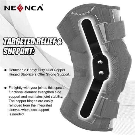 Neenca Professional Hinged Knee Brace Dual Side Stabilizers For Knee