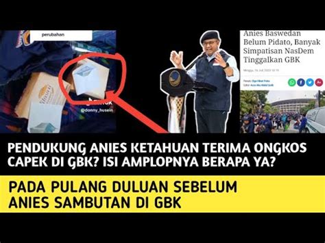 Hayoo Ketahuan Isi Amplop Dari Gbk Berapa Ya Pulang Duluan Sebelum