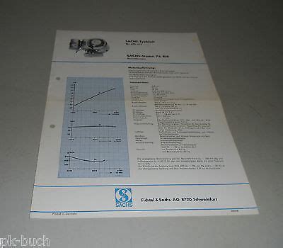 Typenblatt Technische Daten Sachs Stamo 76 RM Rasenmähermotor Stand