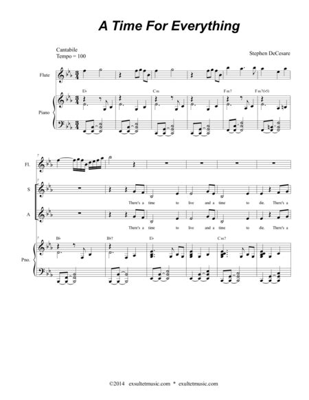 A Time For Everything Satb Alternate Version By Stephen Decesare