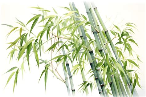 Premium AI Image | Watercolor painting of bamboo