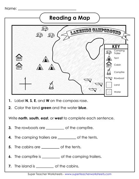 Unit 1 Reading A Map Interactive Worksheet Edform