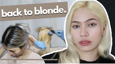 Bleaching My Hair Blonde Again Youtube