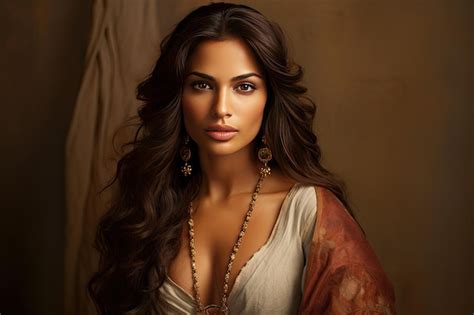 Retrato De Mujer India Actriz De Bollywood Foto Premium