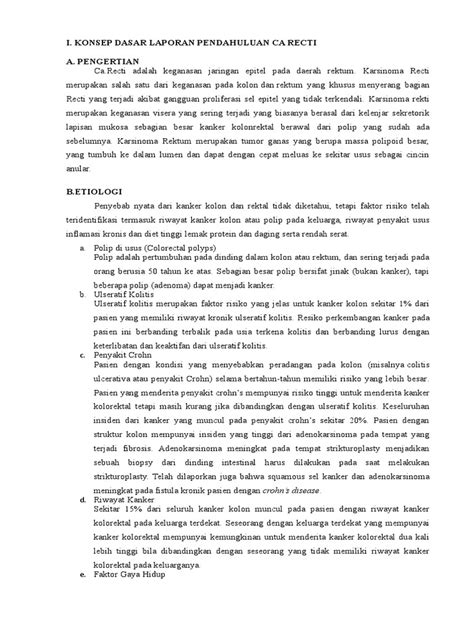 Lp Konsep Askep Ca Rektum Pdf