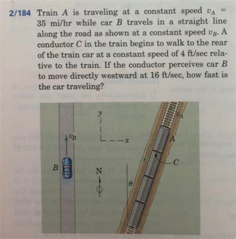 Solved 2 184 Train A Is Traveling At A Constant Speed Va Chegg