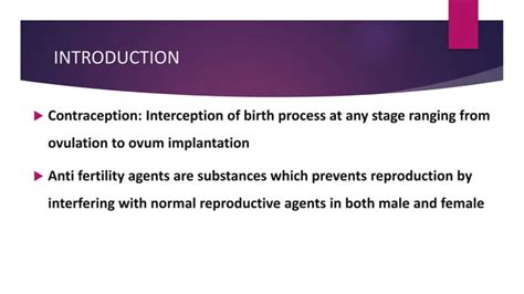 Screening Of Anti Fertility Agents Powerpointt Ppt