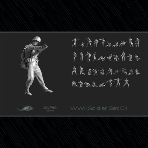 Файл 3D Набор солдата Второй мировой войны 01 👫・3D модель для печати ...