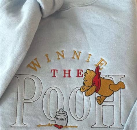 Winnie The Pooh Embroidered Sweatshirt Winnie The Pooh Crewneck EBay