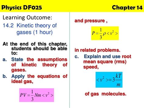 Physics Chapter 14 Kinetic Theory Of Gases