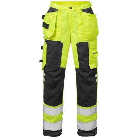 Fristads High Vis Craftsman Trousers Woman Class Plu Yellow