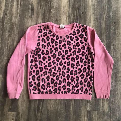 Y2k Cheetah Print Sweatshirt Joe Boxer Y2k Pink Depop