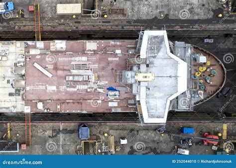 Ship Building Ferry at Dry Dock for Construction Stock Photo - Image of ...