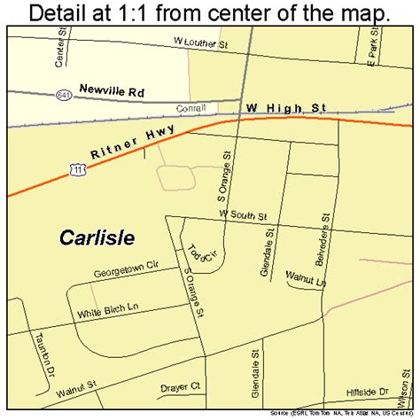 Carlisle Pennsylvania Street Map 4211272