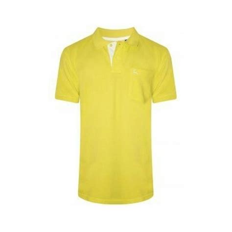 Cotton Half Sleeves Mens Yellow Collar T Shirt At Rs 190 Piece In