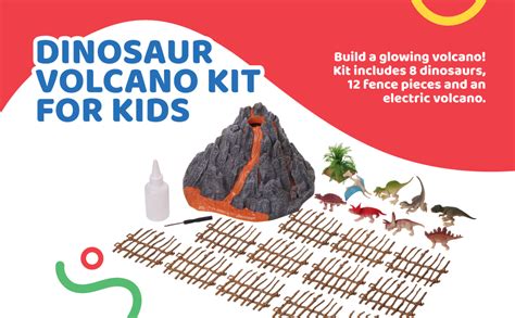 Dazmers Volcano And Dinosaurs Playset Includes 8