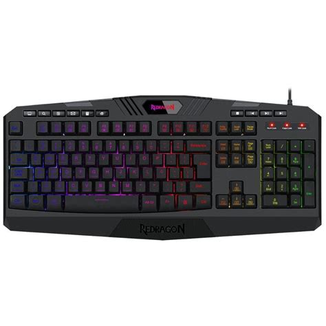 Teclado Gamer Membrana Redragon Karura 2 Rgb Abnt2 Preto K502rgb Unico