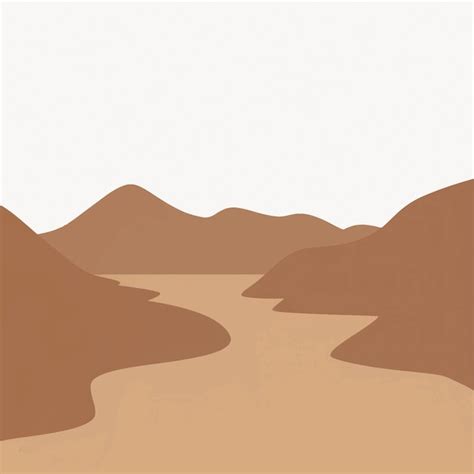 Premium Vector Minimalist Desert Sunset Landscape