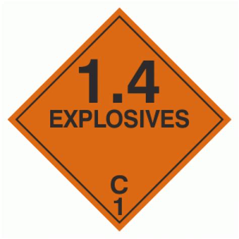 Class 1 Explosive 14c Labels Hazard Packaging Labels Safety Signs