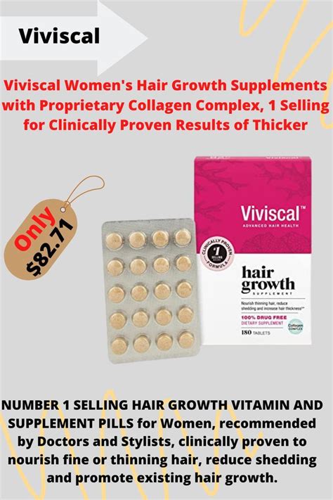 Viviscal Womens Hair Growth Supplements With Proprietary Collagen Complex 1 Selling For