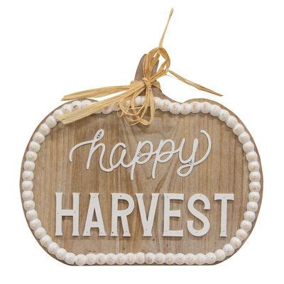 The Holiday Aisle Happy Harvest Beaded Wood Pumpkin Brown 8 75 X 10 0