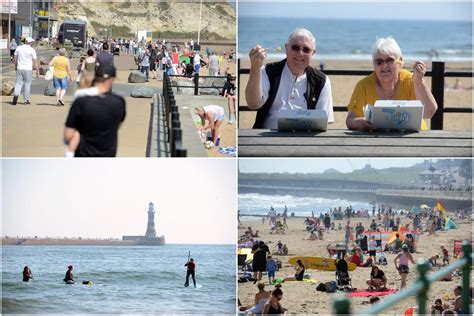 Crowds flock to Sunderland's beaches as temperatures soar once again ...