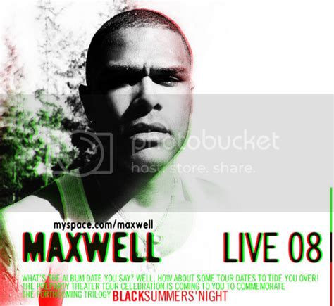 MAXWELL: Live ’08 (concert dates) | The Latest Maxwell News