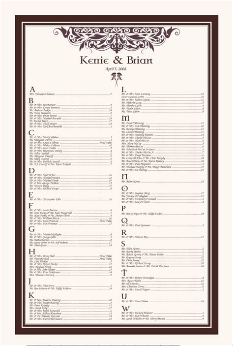 Irish Wedding Seating Chart Celtic Wedding Seating Chart Irish Wedding