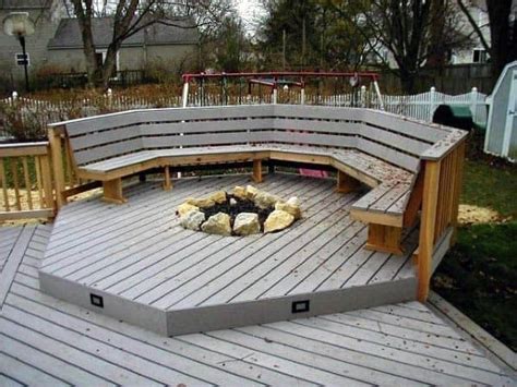 Top 50 Best Deck Fire Pit Ideas Wood Safe Designs