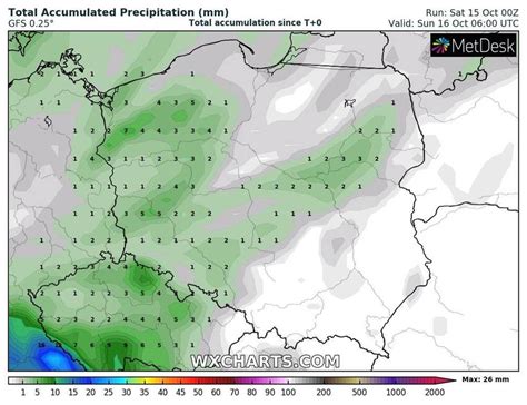 Pogoda Na Pa Dziernika Ciep Y Front Atmosferyczny Nad Polsk