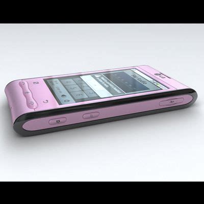 LG Optimus GT540 Pink 3D Model 5 Max 3ds Fbx Obj Free3D