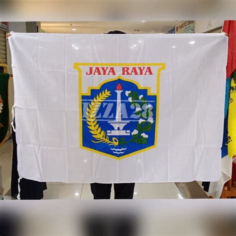 Jual Bendera Logo Jayara Atau DKI Ukuran 90 Cm X 135 Cm Untuk Dalam