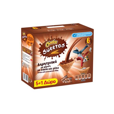 Cheetos Sweetos Σνακ Δημητριακών με γέμιση με Κακάο And Γάλα 5x28gr 1