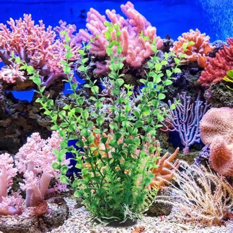 Erba Per Pesci Acquario Artificiale Piante Decorazione Prato Acqua Viva