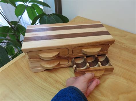 Jewelry Boxes Large Handmade Hickory Jewelry Box Hickory Cherry And