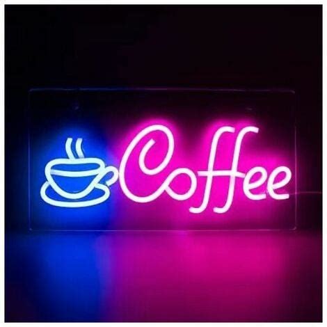 1pc Neon LED coffee Néon Lettre Art Mural Enseigne Lumineuse jolie