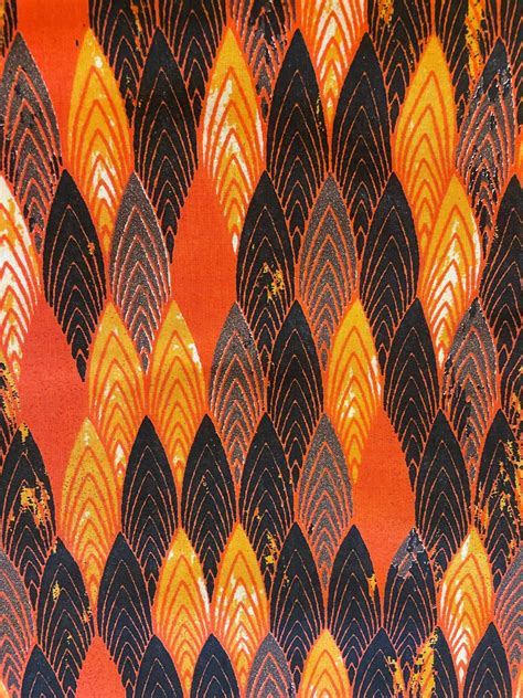 Orange Black And Silver Cruiser Arches Pattern Daviva Gold Ankara