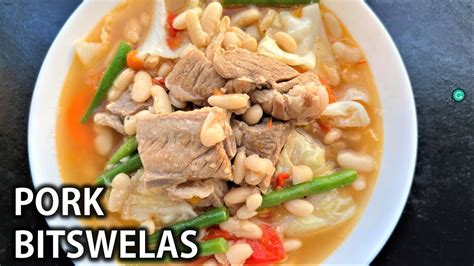 How To Cook Pork And White Beans Binitsuelasang Baboy Filipino Recipe Youtube