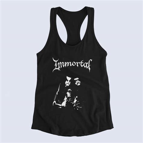 Immortal Tank Top, Immortal Band Members Artwork Black Tank Top Shirt ...