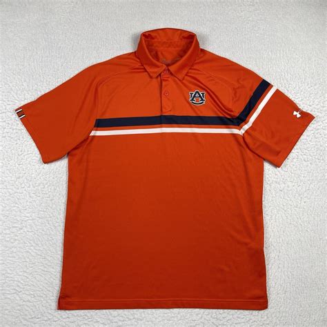 Auburn Tigers Polo Shirt Mens Large Loose Orange Basketball Football