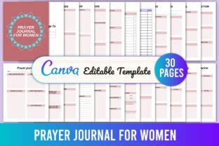 Editable Prayer Journal For Women Canva Graphic By KDPMart Creative