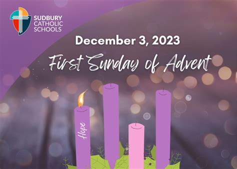 First Sunday of Advent - Sudbury Catholic District School Board