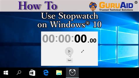 How To Use Stopwatch On Windows® 10 Guruaid Youtube