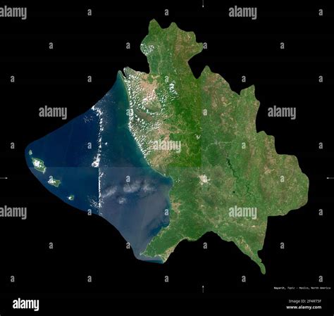 Nayarit State Of Mexico Sentinel 2 Satellite Imagery Shape Isolated