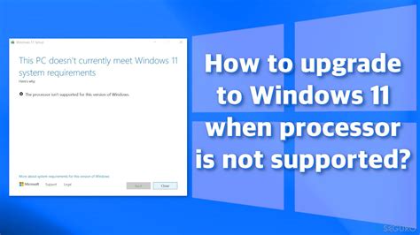 Cómo actualizar a Windows 11 cuando el procesador no está soportado