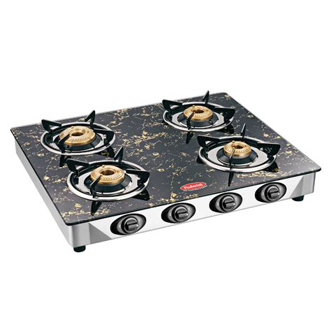 Buy Padmini 4 Burner Gas Stove Cs 4gta Crystal Black With Auto Ignition