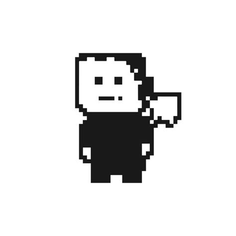 Pixel Art Style 8 Bit Character Isolated Illustration 49049836 Vector