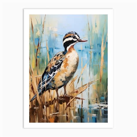 Bird Painting Wood Duck 2 Art Print by Feathered Muse - Fy