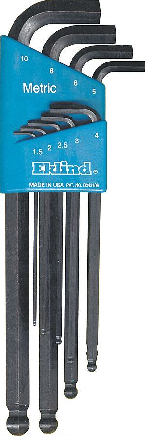 Eklind Metric Short Hex Key Set 4ycp113509 Grainger