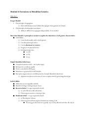 Mcb 2400 Module 8 Module 8 Extensions To Mendelian Genetics Slide